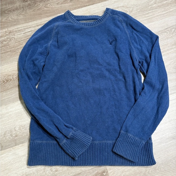 American Eagle Outfitters Men's Navy Crewneck Sweater - Picture 1 of 6